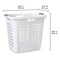 White Heavy Duty Plastic Laundry Baskets Set of 4 with Reinforced Rims and Handles